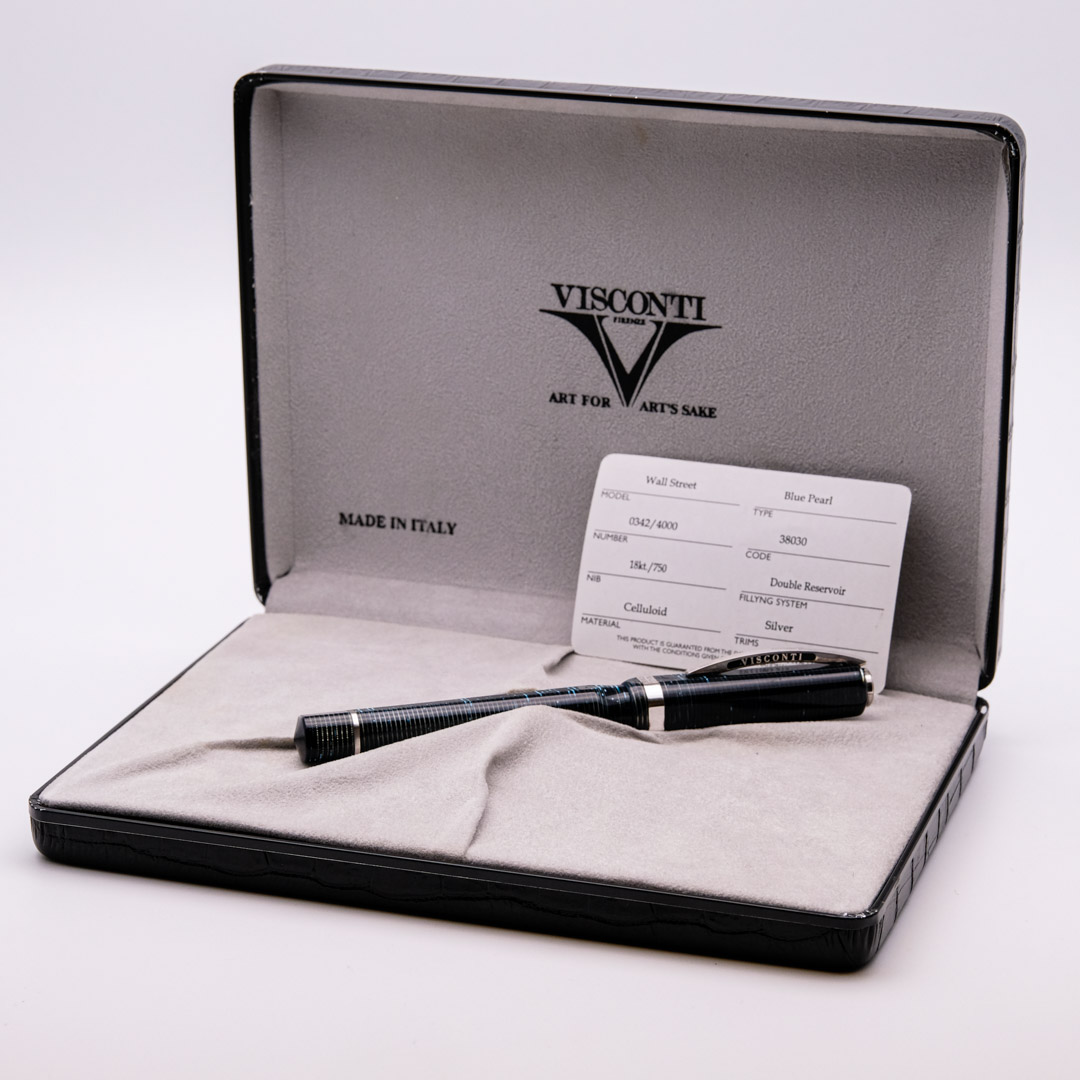 VI0015 - Visconti - Wall Street Blue Celluloid LE 0342-4000 - Collectible pens - fountain pen & More