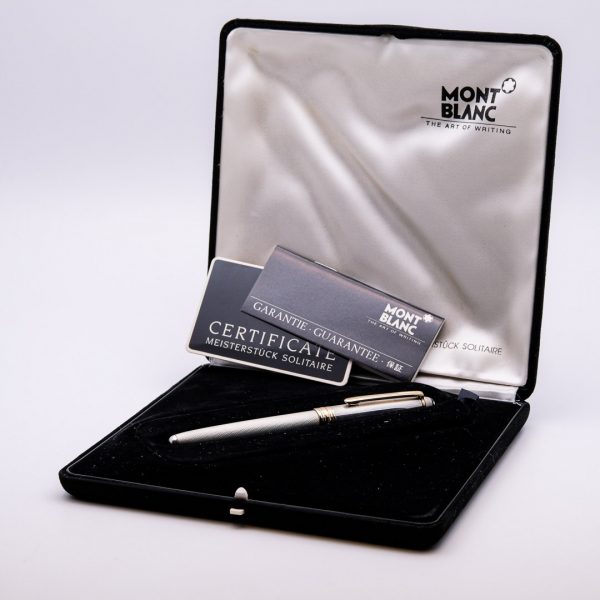 MB0144 - Montblanc - 144 Solitaire Silver fine grain old - Collectible pens - fountain pen & More