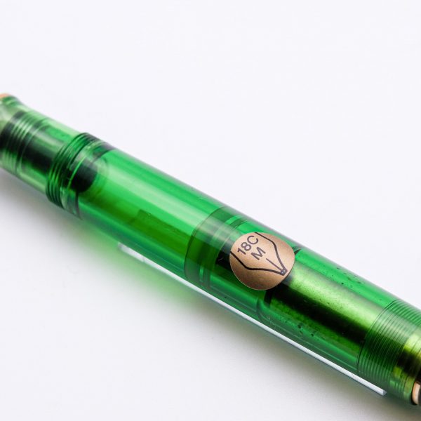 PE0027 - Pelikan - M800 Demonstrator Green W-Germ - Collectible pens fountain pen & More-2