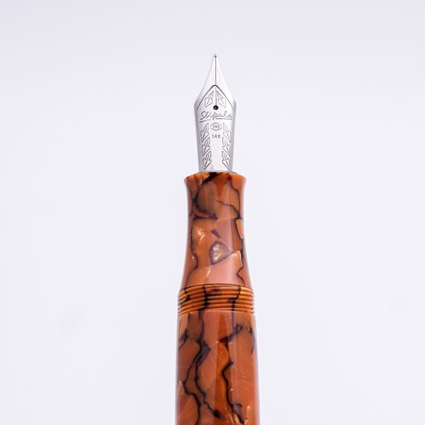 ST0014 - Stipula - Etruria Orange Celluloid Midsize - Collectible pens - fountain pen & More