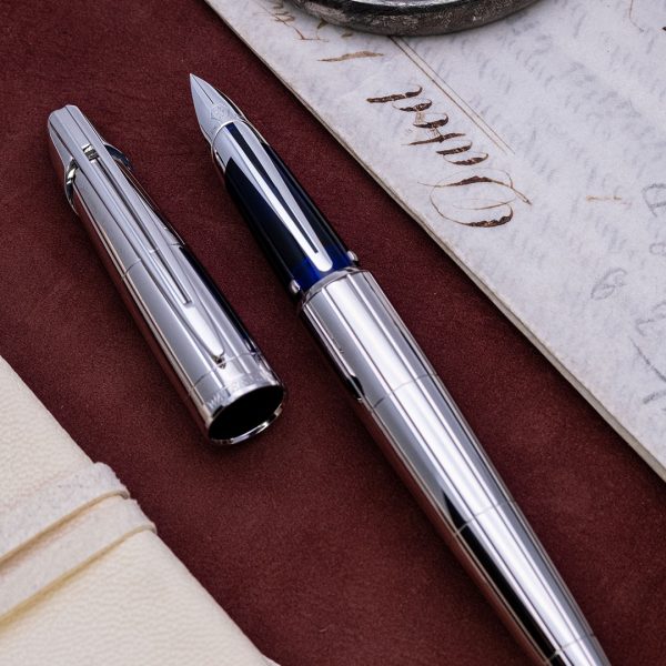 WA0040 - Waterman - Edson Solid Silver LE 4K - Collectible fountain pens - fountain pen & more -1-3