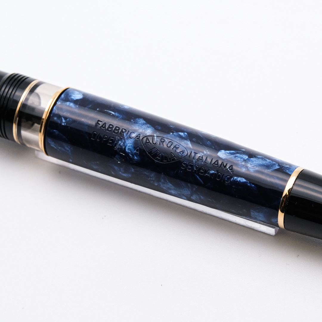 AU0038 - Aurora - Optima Blue Auroloide and Gold Finish - Collectible fountain pens & more